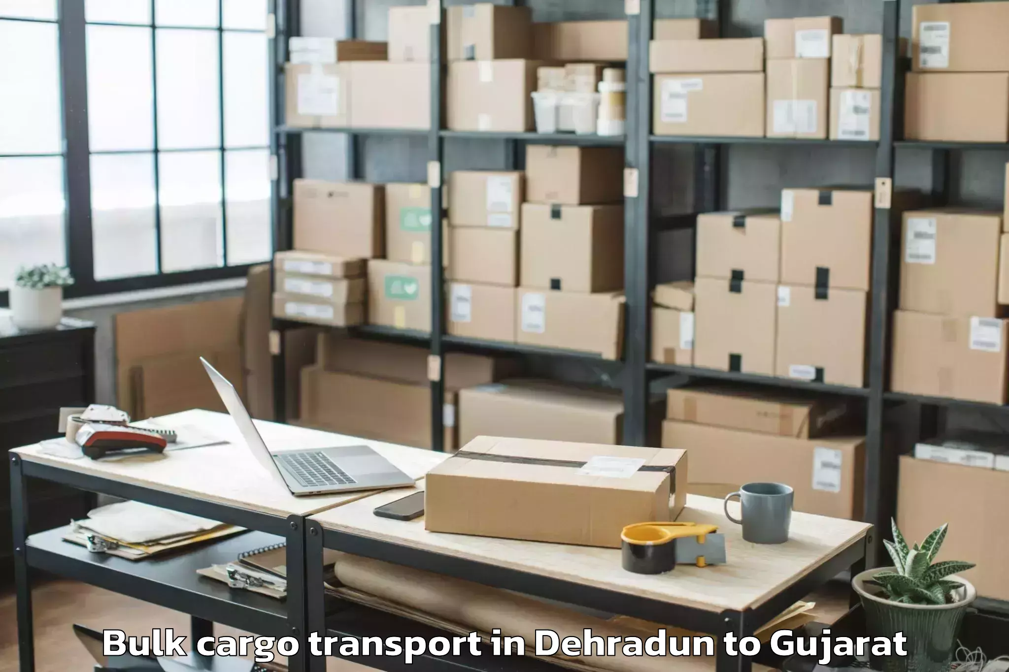 Affordable Dehradun to Lavad Bulk Cargo Transport